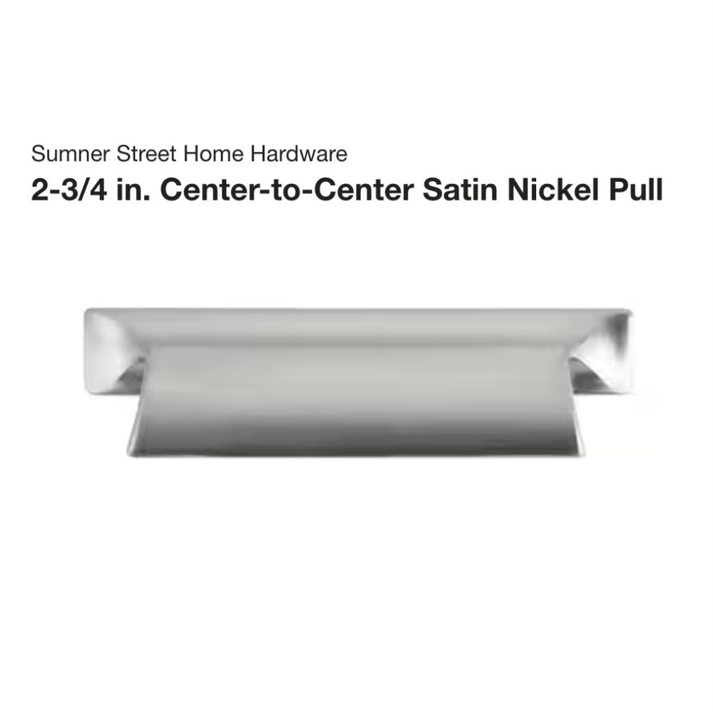 3 PACK NEW SUMMER STREET HOME  2-3/4 in. CENTER-TO-CENTER SATIN NICKEL PULLS
